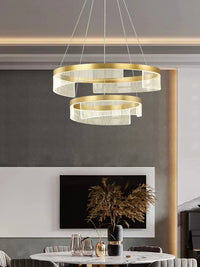 LED осветително тяло пендел Galaxy Gold 2 сегмента еквивалент 600W