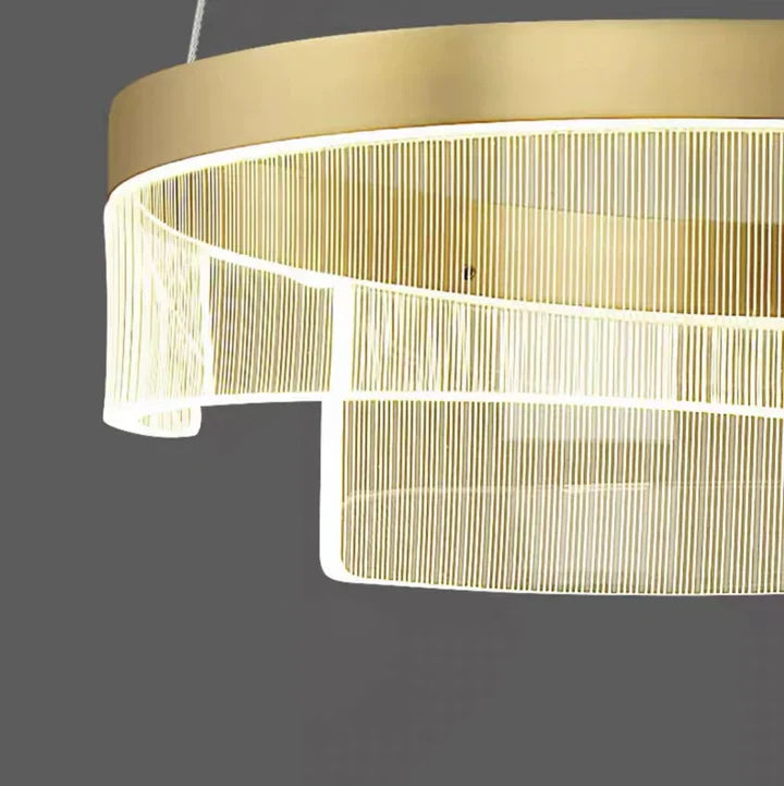 LED осветително тяло пендел Galaxy Gold 2 сегмента еквивалент 600W