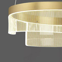 LED осветително тяло пендел Galaxy Gold 2 сегмента еквивалент 600W