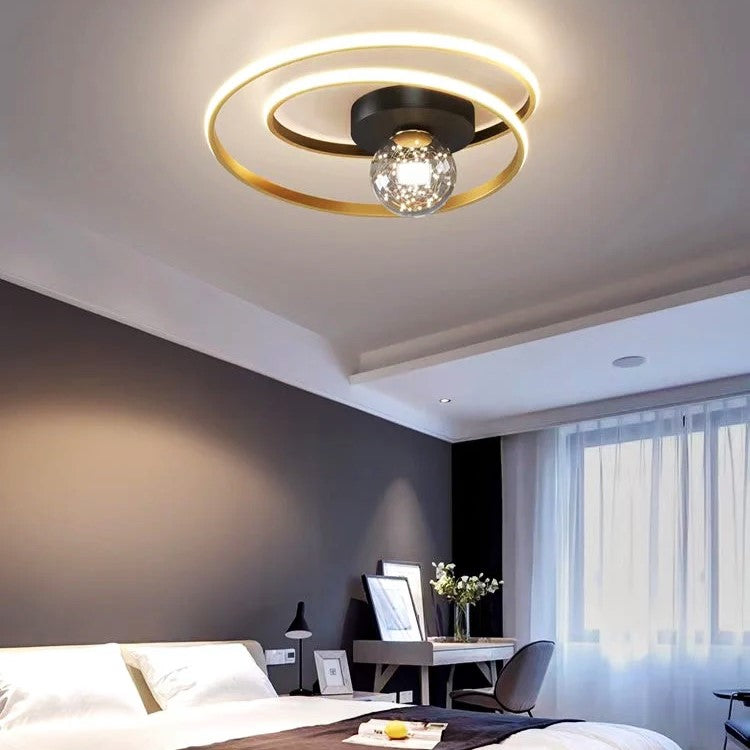 LED осветително тяло 90W Enigma GOLD с дистанционно, еквивалент 300W
