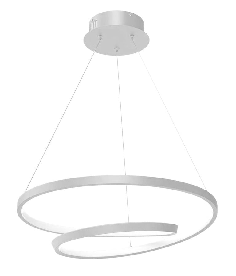 Бяла висяща LED осветително тяло 120W Lumea с дистанционно, еквивалент 600W
