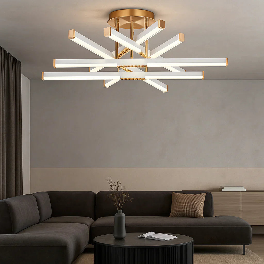 LED осветително тяло FERGA LINES Gold Еквивалент 700W с дистанционно
