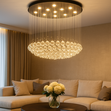 LED полилей с кристали Blinx 5x9W Silver, еквивалент 400W