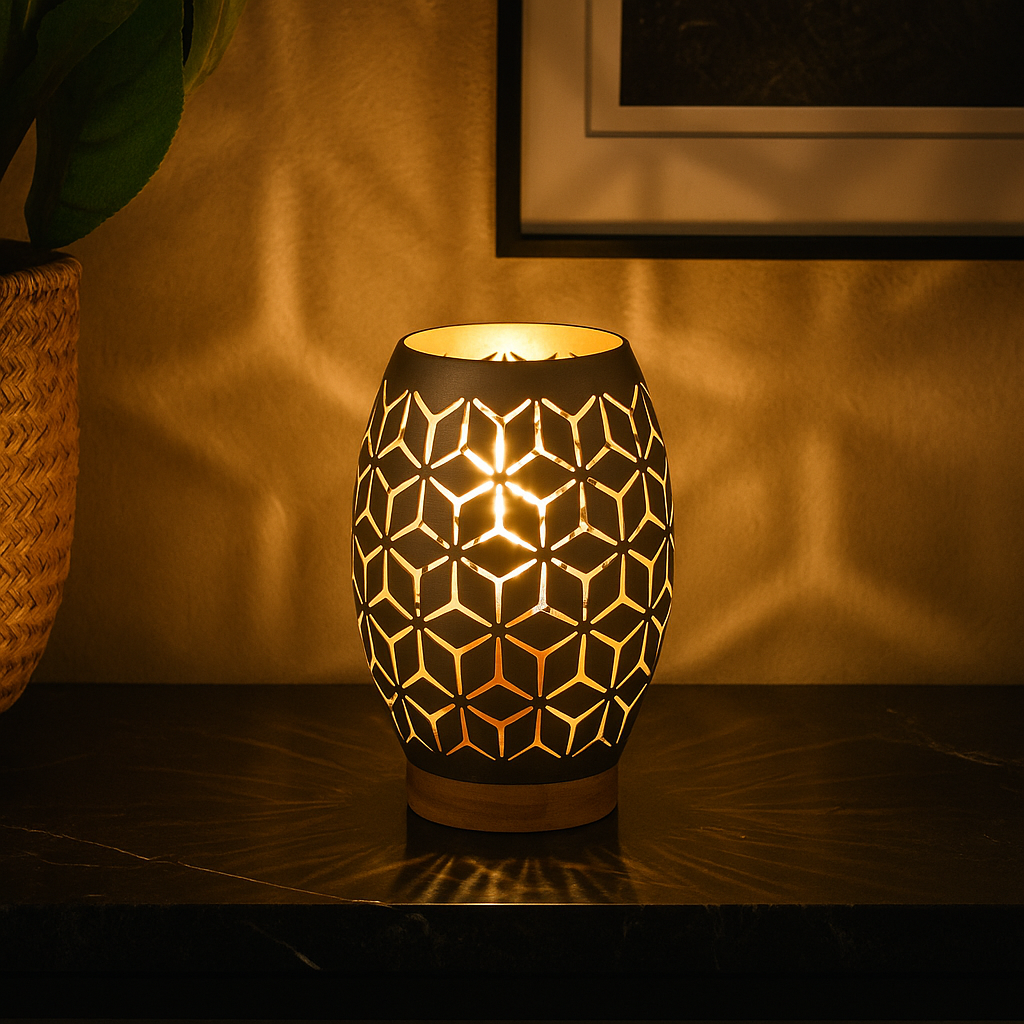 Декоративна лампа BIDAR 1xE27 Кафяво