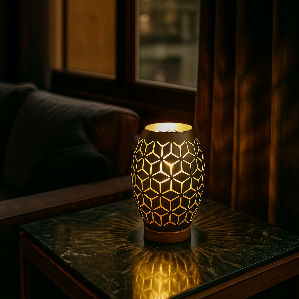 Декоративна лампа BIDAR 1xE27 Кафяво