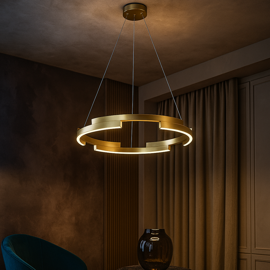 LED осветително тяло висящо Gold, еквивалент 520W, с дистанционно
