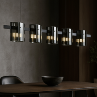LED осветително тяло тип пендел Faye Black, еквивалент 250W