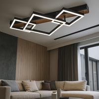 Lustra LED Zenn Telecomanda Wifi 2.4G Black 3 Culori G4211 NEAGRA / SQUARE DESIGN Lighting Fixtures