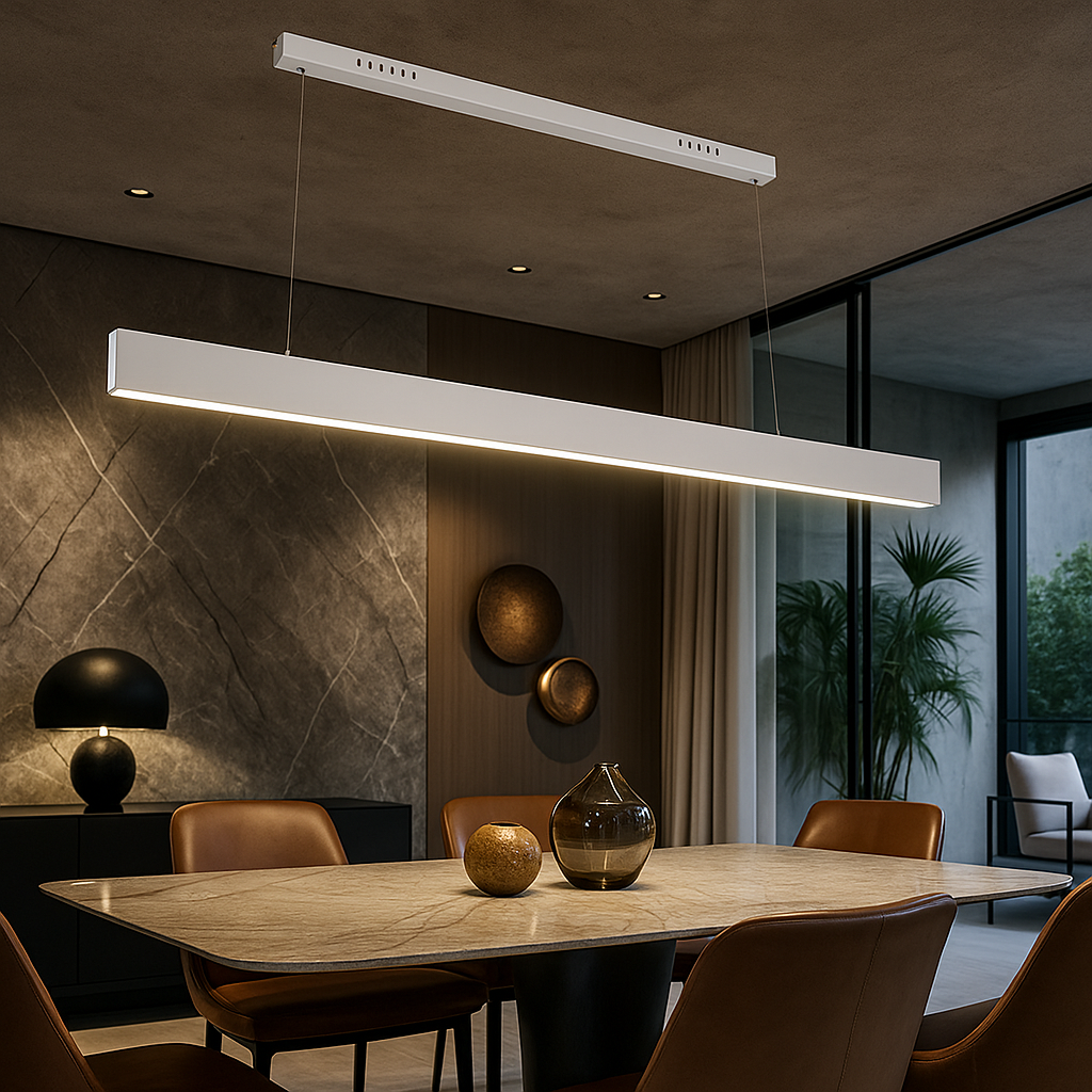 LED осветително тяло Lyne White, висящо, еквивалент 360W, с дистанционно управление