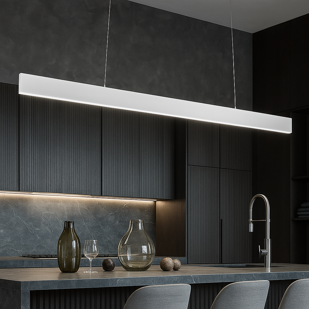 LED осветително тяло Lyne White, висящо, еквивалент 360W, с дистанционно управление