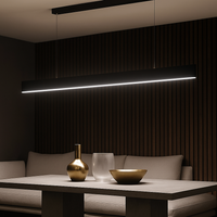LED осветително тяло Lyne Black висящо, еквивалент 360W, с дистанционно управление