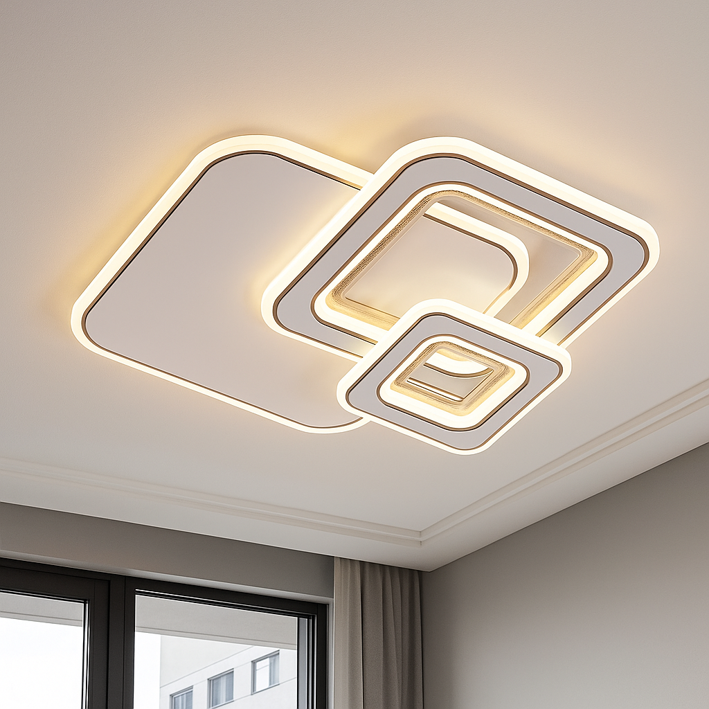 Осветително тяло LED Saro Square White Еквивалент 550W