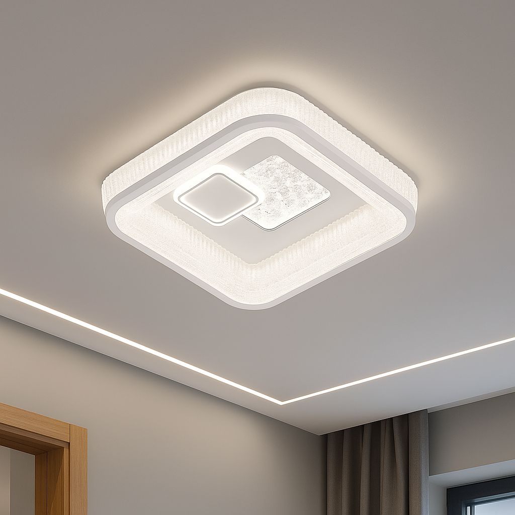 LED осветително тяло за таван Koko Square White, еквивалент 330W