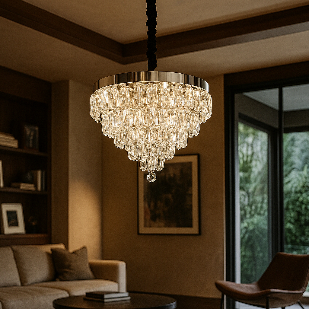 LED полилей Zolt Cristal Silver, еквивалент 800W