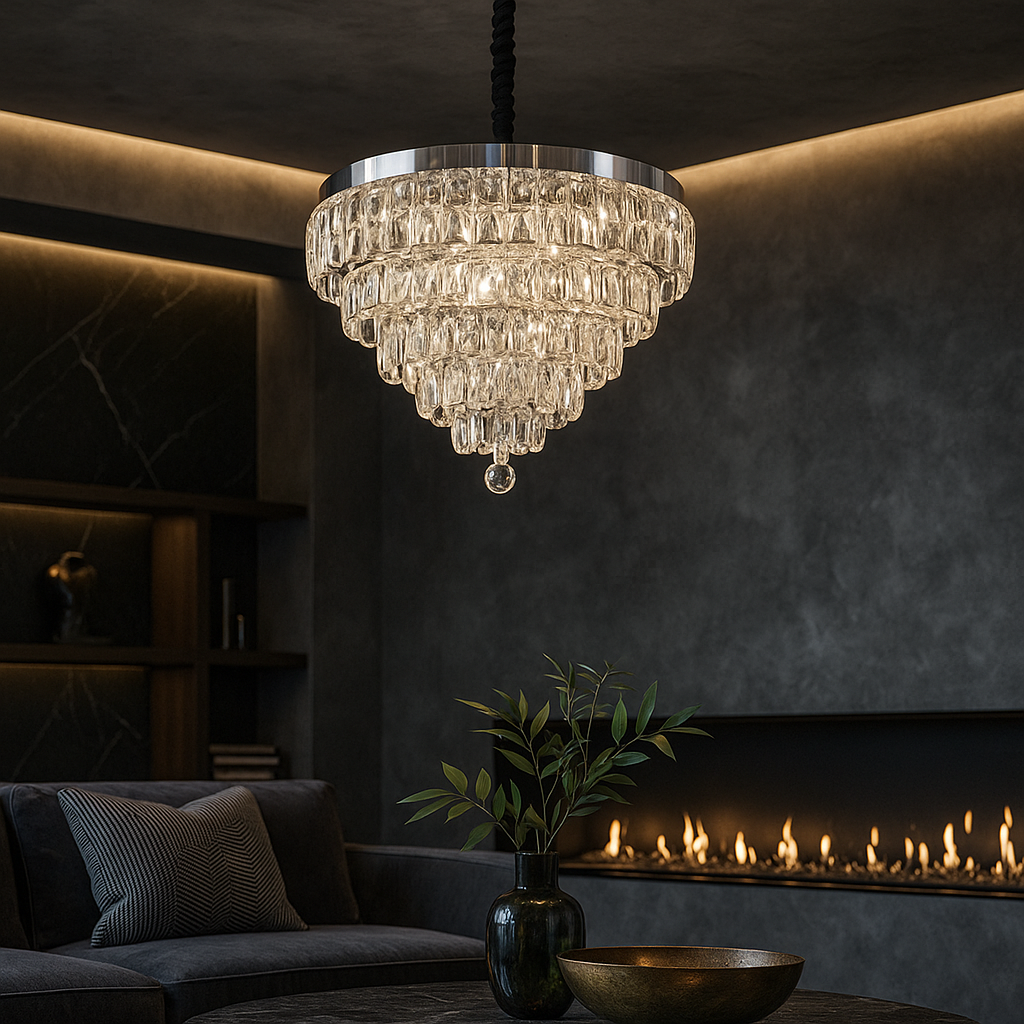 LED полилей Zolt Cristal Silver, еквивалент 800W