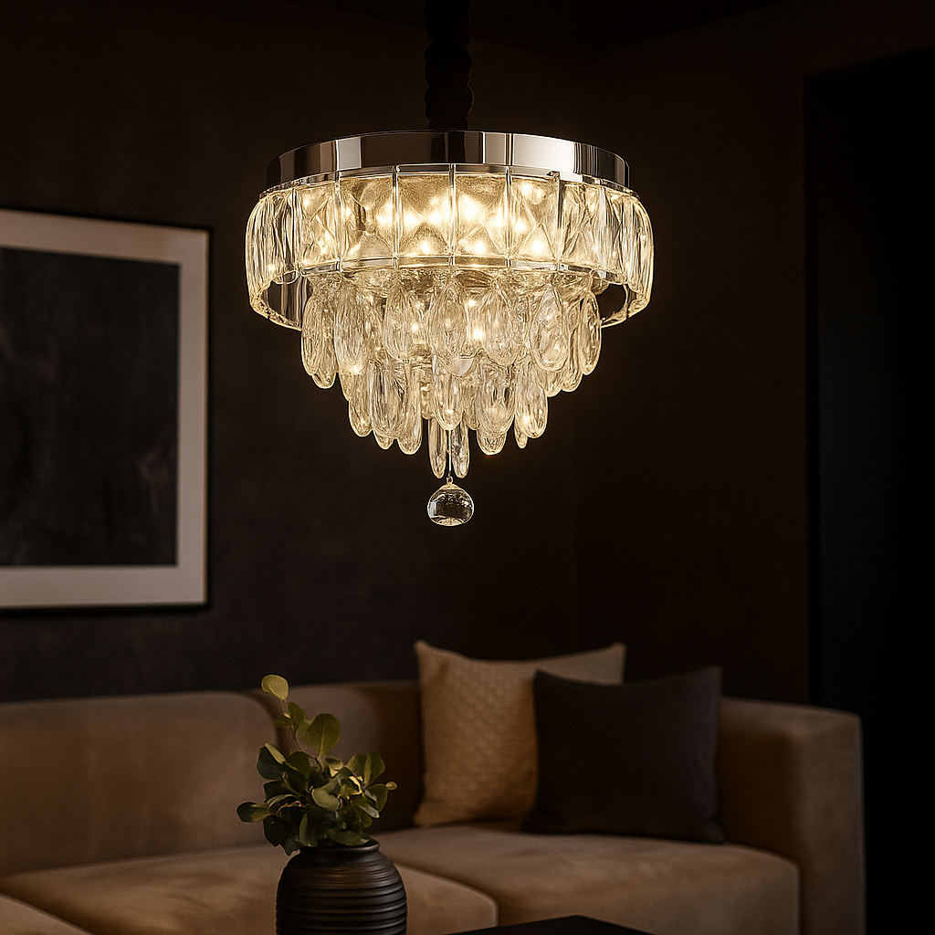 LED полилей Zolt Cristal Silver еквивалент 520W с дистанционно