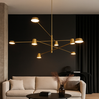 LED осветително тяло Nordic Style Maxi WEB Gold Еквивалент 600W Дистанционно