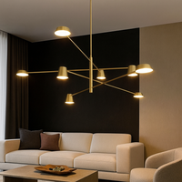 LED осветително тяло Nordic Style Maxi WEB Gold Еквивалент 600W Дистанционно