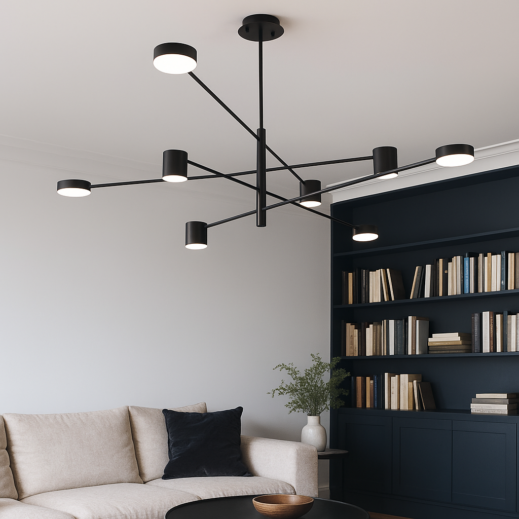 LED осветително тяло Nordic Style Maxi WEB Black Еквивалент 600W с дистанционно