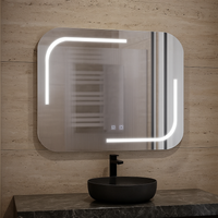 LED огледало Zaur 80x60cm, Студена светлина и Обеззамъгляване