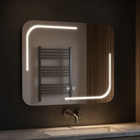 LED огледало Zaur 80x60cm, Студена светлина и Обеззамъгляване