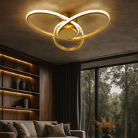 Lustra LED Aplicata OSEN Gold Telecomanda Echivalent 780W Lighting Fixtures