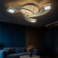 LED осветително тяло за таван AYRA Silver, еквивалент 580W, с дистанционно