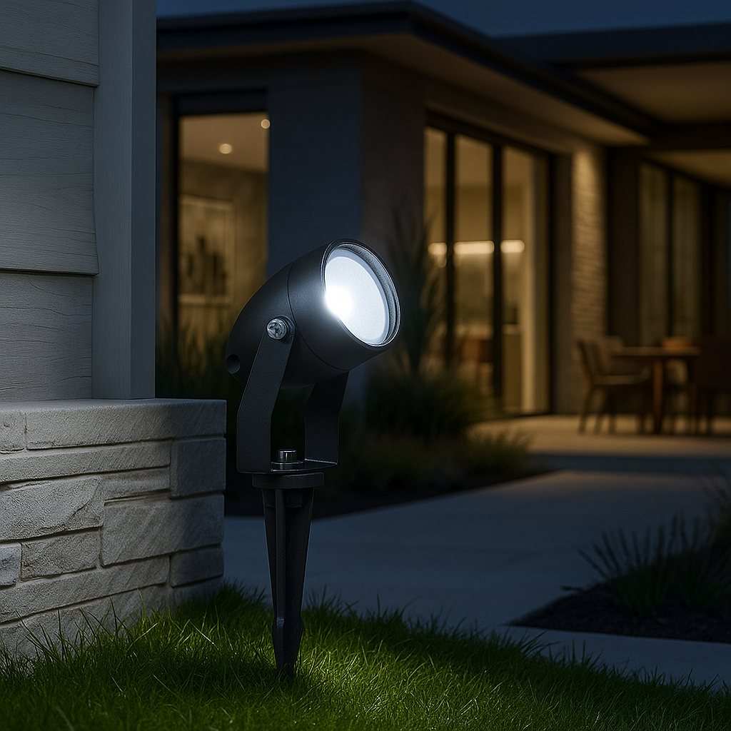 LED градински спот KOLVI 15W студена светлина черен