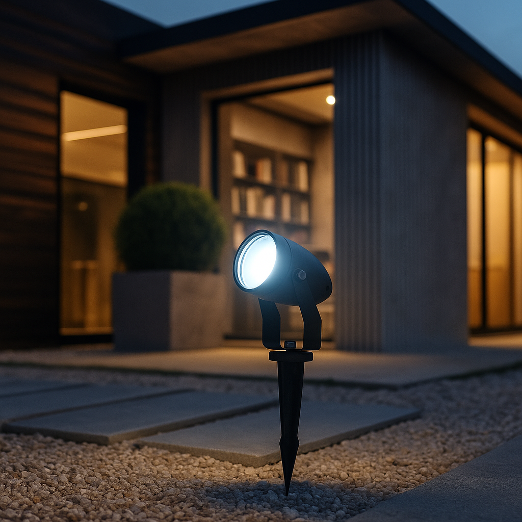 LED градински спот KOLVI 15W студена светлина черен