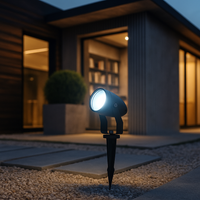 LED градински спот KOLVI 15W студена светлина черен