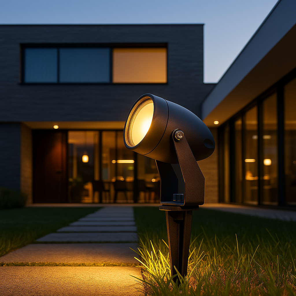 LED градински спот KOLVI 15W Топла светлина Черен