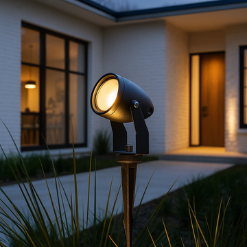 LED градински спот KOLVI 15W Топла светлина Черен