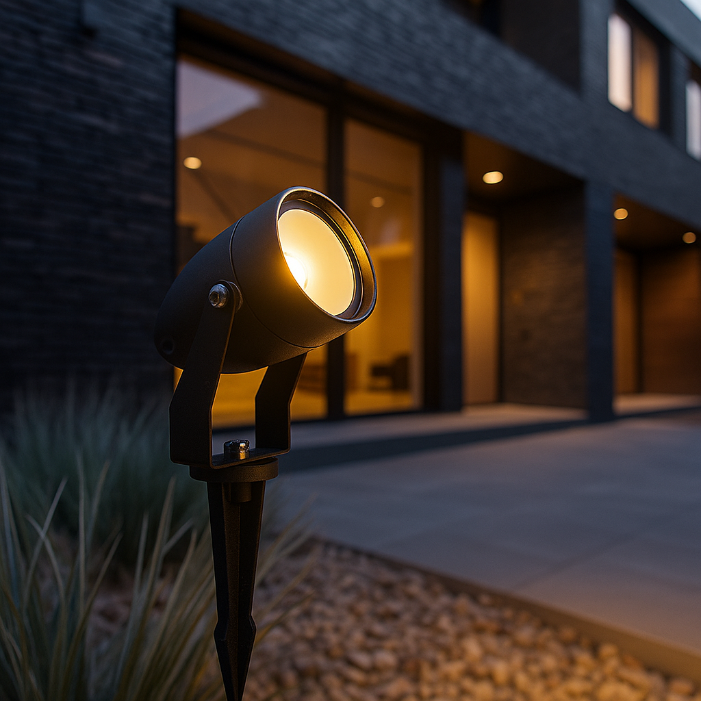 LED градински спот KOLVI 5W топла светлина черен