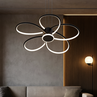 LED осветително тяло висящо ZUVY Black еквивалент 700W