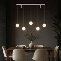 LED осветително тяло висящо Abajur с 2 спота KERU White еквивалент 200W с дистанционно