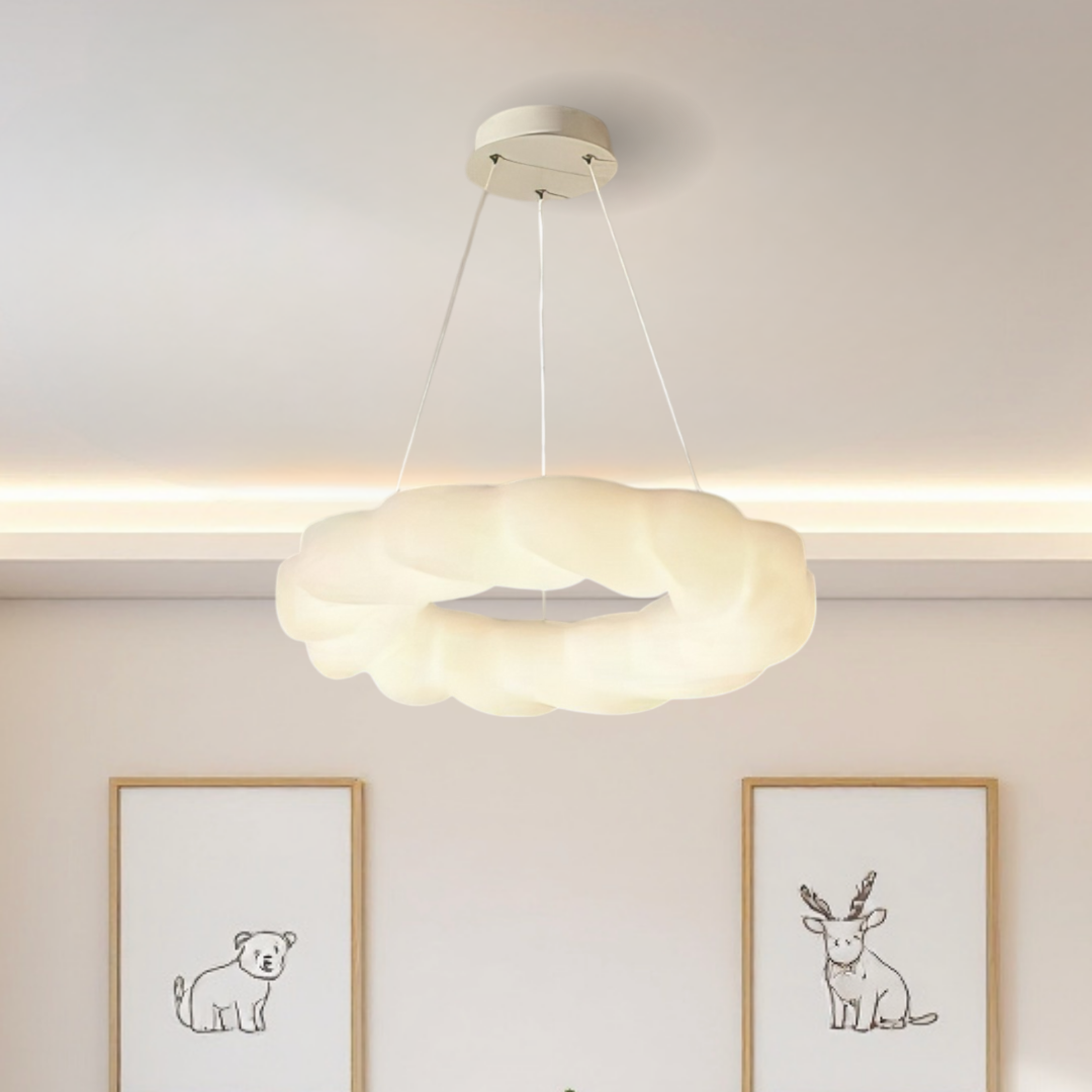Lustra LED 120W Fluffy Cloud Telecomanda 5571 (DD) ALBA / 50CM / KIDS Lighting Fixtures