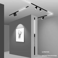 LED спот 12W 22cm магнитен линеен SMART CCT черен дистанционно