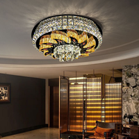 LED осветително тяло от кристал за таван Majestic Bloom с дистанционно, еквивалент 800W
