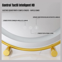 Oglinda LED Machiaj OD08 30x30CM ALBA / 30CM LED MIRROR