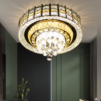 LED осветително тяло с кристали Luxor, плафониера, кръгла, с дистанционно 60-80CM