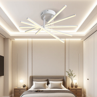 LED осветително тяло 80W Fano 5 елемента БЯЛО еквивалент 500W с дистанционно
