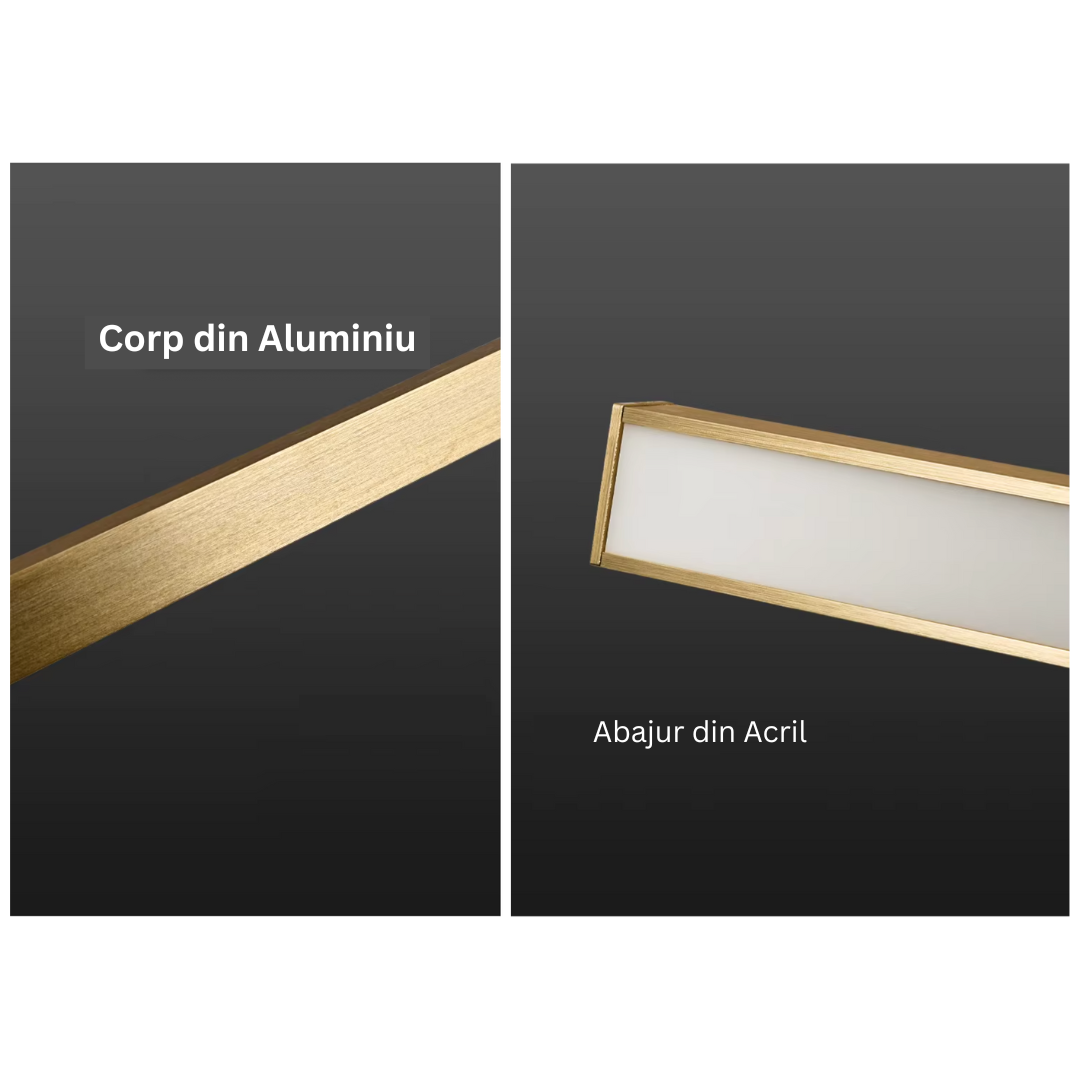 LED осветително тяло висящо 72W Elegant Office Gold еквивалент 500W