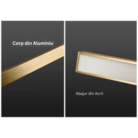 LED осветително тяло висящо 72W Elegant Office Gold еквивалент 500W