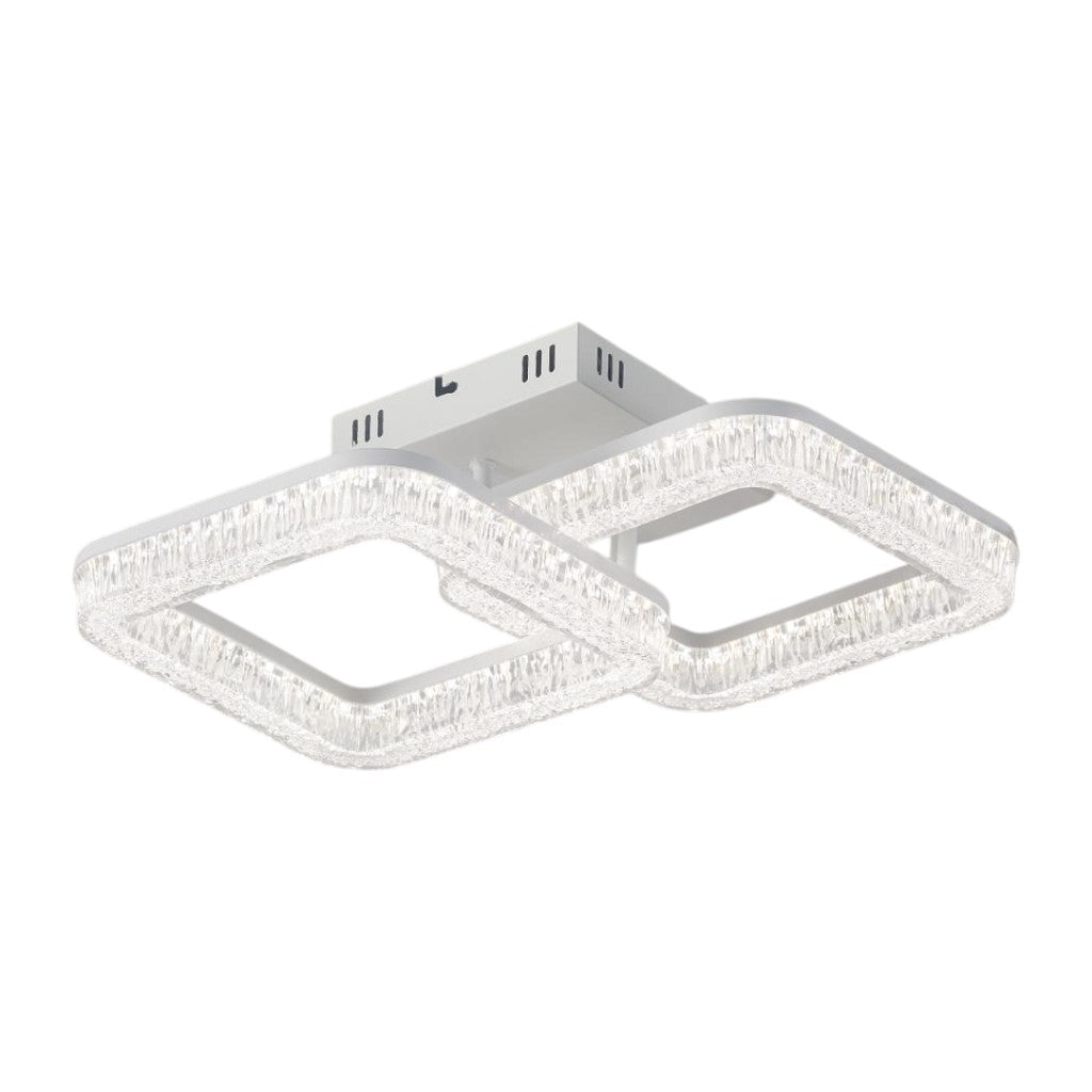 Осветително тяло LED MATEO 2 Square White Еквивалент 300W Дистанционно управление