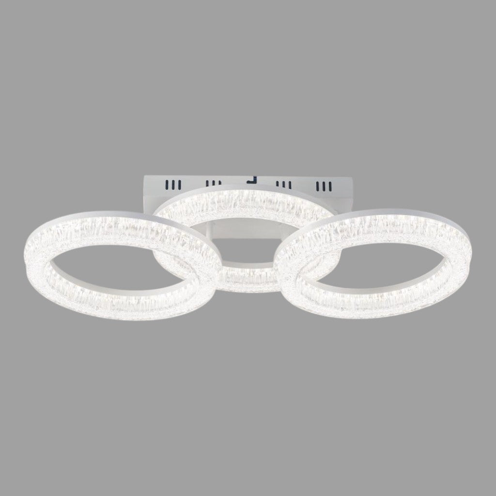 Осветително тяло LED MATEO 3 Circle White еквивалент 600W с дистанционно