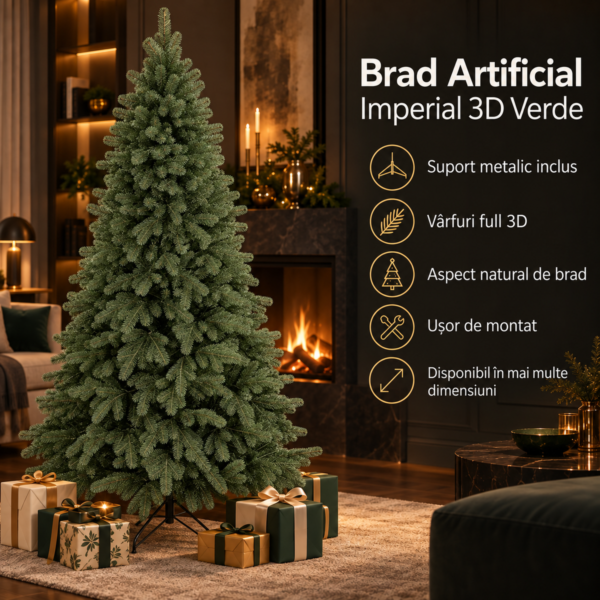 Изкуствена коледна елха Imperial 3D зелена