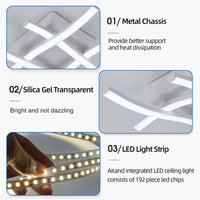 LED аплик Waves Lines бял еквивалент 300W