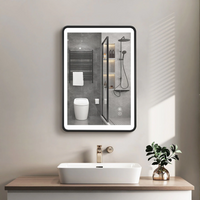LED огледало 50x70cm с черна рамка, 4000K и Touch SPN71064