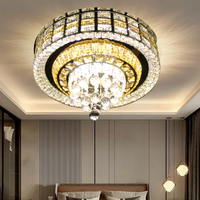 LED осветително тяло с кристали Luxor, плафониера, кръгла, с дистанционно 60-80CM