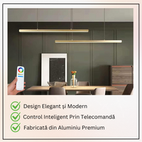 LED осветително тяло висящо 72W Elegant Office Gold еквивалент 500W